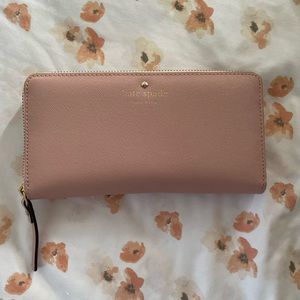 Kate Spade baby pink zip wallet
